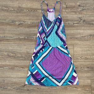 Matty M Summer Dress with adjustable strapes. Size Small.